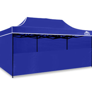 Gazebo C Silver coated roof 3x6m Blue