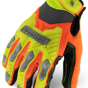 Ironclad Impact Touch Hi-Vis Glove – 1 x Pair IMPACT PROTECTION - Full Back of Hand TPR Protection HIGH VISIBILITY - Reflective Flex Panel TOUCHSCREEN - Conductive Palm & Fingers SWEAT WIPE - Terry Cloth Sweat Wipe SECURE FIT - TPR Hook & Loop Closure REINFORCED PALM - Impact Absorbing Palm Pads