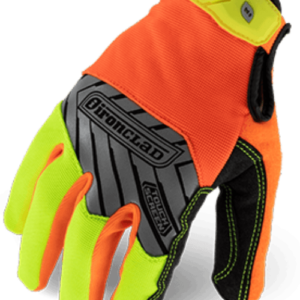 Ironclad Pro Touch Hi-Vis Glove – 1 x Pair HIGH VISIBILITY - Reflective Back of Hand Print IMPACT PROTECTION - Neoprene Padded Knuckle TOUCHSCREEN - Conductive Palm & Fingers SWEAT WIPE - Terry Cloth Sweat Wipe SECURE FIT - TPR Hook & Loop Closure