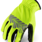 Ironclad Utility Touch Yellow Glove – 1 x Pair HIGH VISIBILITY - Reflective Back of Hand Print TOUCHSCREEN - Conductive Palm & Fingers SWEAT WIPE - Terry Cloth Sweat Wipe SECURE FIT - Elastic Wrist Gather