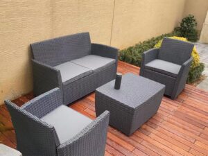 Kate 4Pc Outdoor Sofa Set Greygrey Pr9087 Outdoor Furniture Nz Depot - Nz Depot