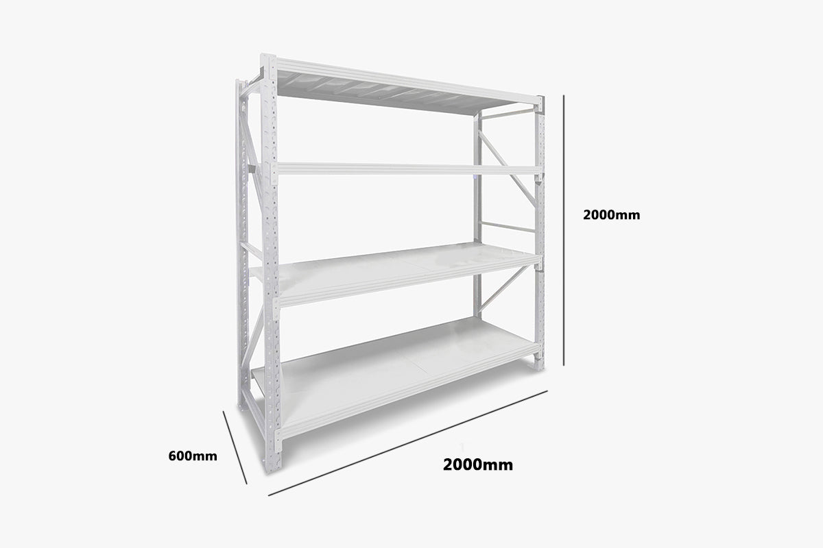 Longspan Shelving 2M Main Bay 4 Layer Grey White 369.00 🤩