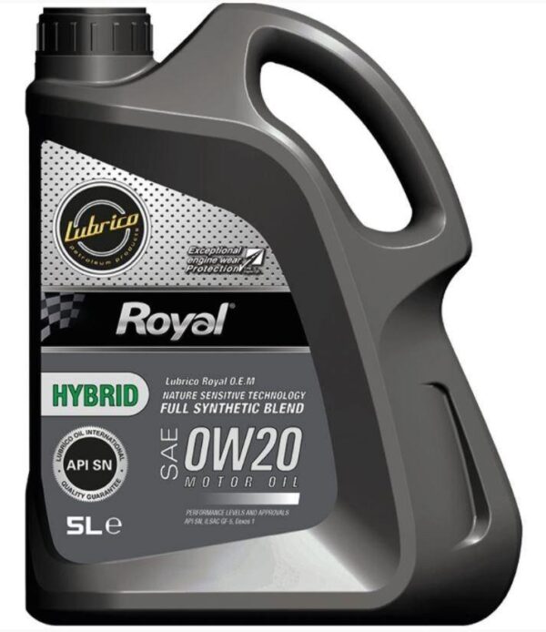 LUBRİCO ROYAL OEM 0W/20 is full synthetic engine oil provide fuel economy