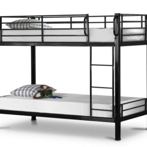 Metal Bunk Black With 15Cm Mattress