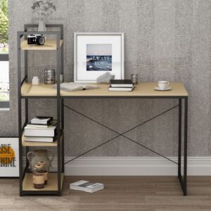 Metal Desk with Bookshelf