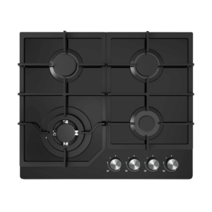 Midea 60cm Gas Cooktop Black Glass 60G40ME084-GFT - 60G40ME084-GFT - NZ DEPOT