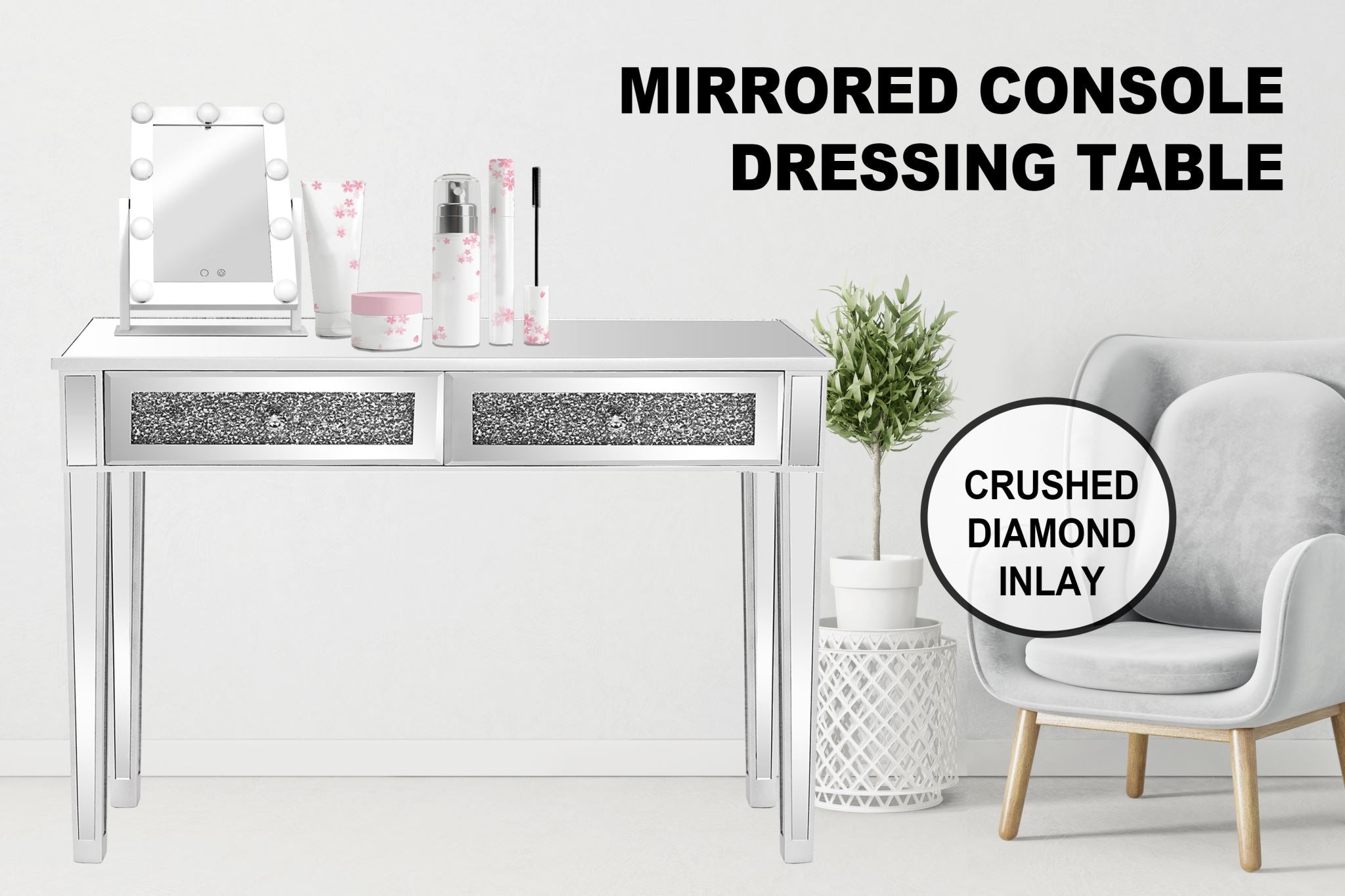 Mirrored Console Dressing Table Console Tables