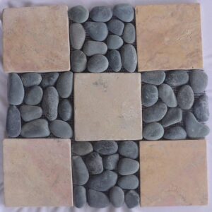 Mix Pebble Tiles - Grey & Grey - 1 CTN11pcs of 30x30cm squaresApprox 1m2 per Carton