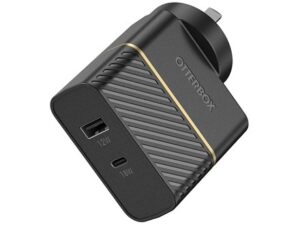 Otterbox 30W Dual Port Wall Charger Black Fast Charge Usb C 18W And Usb A 12W Nz Depot - Nz Depot