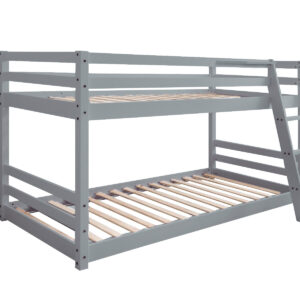 Polli Bunk Bed Grey with 10cm Mattress Combo