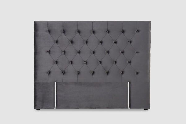 Rakel Headboard Queen Velvet Grey