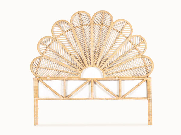 Rattan Headboard Peacock - King