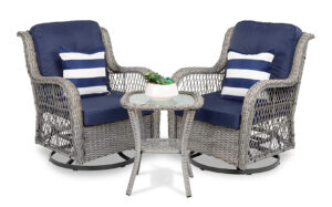 Relaxo Outdoor Swivel Set Grey Pr8104 Outdoor Furniture Nz Depot - Nz Depot