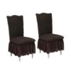 SOG 2X Coffee Chair Cover Seat Protector with Ruffle Skirt Stretch Slipcover Wedding Party Home Decor, Home & Living>Home Decor>Chair Covers, , , , ,  - NZ DEPOT 1