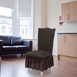 Buy SOG 2X Coffee Chair Cover Seat Protector with Ruffle Skirt Stretch Slipcover Wedding Party Home Decor Online - Home & Living/Home Decor/Chair Covers - 3 - NZ Depot Free Shipping