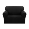 SOGA 1-Seater Black Sofa Cover Couch Protector High Stretch Lounge Slipcover Home Decor, Home & Living>Home Decor>Sofa Covers, , , , ,  - NZ DEPOT 1