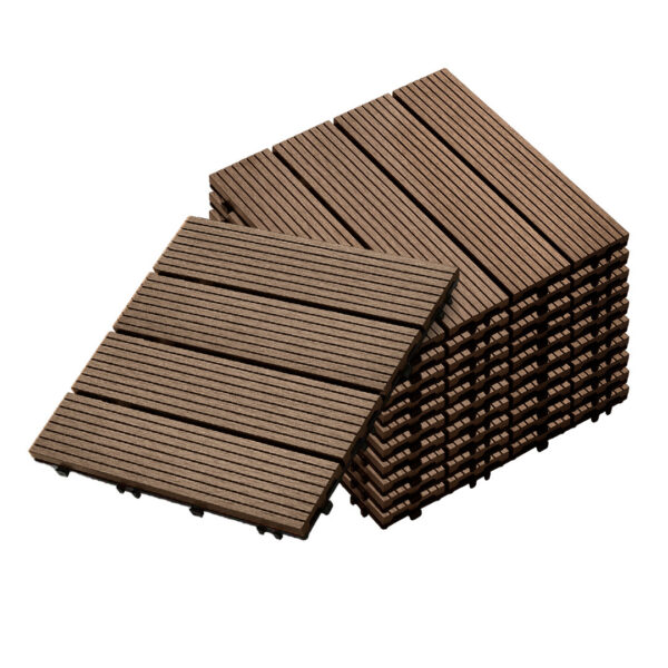 Soga 11 Pcs Dark Chocolate Diy Wooden Composite Decking Tiles Garden Outdoor Backyard Flooring Home Decor, Garden, Tools &Amp; Hardware, Gardening &Amp; Lawn Care, Artificial Grass, , ,  - Nz Depot 1