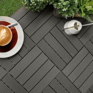 SOGA 11 pcs Grey DIY Wooden Composite Decking Tiles Garden Outdoor Backyard Flooring Home Decor, Garden, Tools & Hardware, Gardening & Lawn Care, Artificial Grass, , , induction cooktops - NZ DEPOT 2