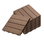 SOGA 11 pcs Light Chocolate DIY Wooden Composite Decking Tiles Garden Outdoor Backyard Flooring Home Decor, Garden, Tools & Hardware>Gardening & Lawn Care>Artificial Grass, , , , ,  - NZ DEPOT 1
