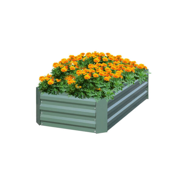 Soga 120X60Cm Rectangle Galvanised Raised Garden Bed Vegetable Herb Flower Outdoor Planter Box, Garden, Tools &Amp; Hardware, Gardening &Amp; Lawn Care, Pots, Planters &Amp; Container Accessories, , ,  - Nz Depot 1