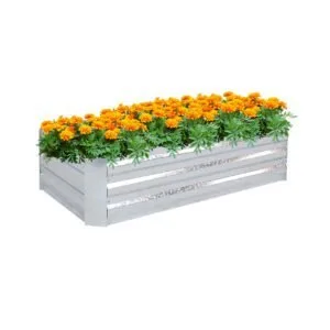 Buy SOGA 120cm Rectangle Galvanised Raised Garden Bed Vegetable Herb Flower Outdoor Planter Box Online - Garden, Tools & Hardware/Gardening & Lawn Care/Pots, Planters & Container Accessories - 1 - NZ Depot Free Shipping