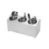 SOGA 18/10 Stainless Steel Commercial Conical Utensils Cutlery Holder with 3 Holes, Home & Living>Kitchen & Dining>Tableware>Cutlery, , , , ,  - NZ DEPOT 1