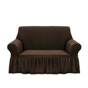 Buy SOGA 2-Seater Coffee Sofa Cover with Ruffled Skirt Couch Protector High Stretch Lounge Slipcover Home Decor Online - Home & Living/Home Decor/Sofa Covers - 1 - NZ Depot Free Shipping