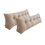 SOGA 2X 180cm Beige Triangular Wedge Bed Pillow Headboard Backrest Bedside Tatami Cushion Home Decor, Furniture>Living Room Furniture>Occasional Chairs, , , , ,  - NZ DEPOT 1