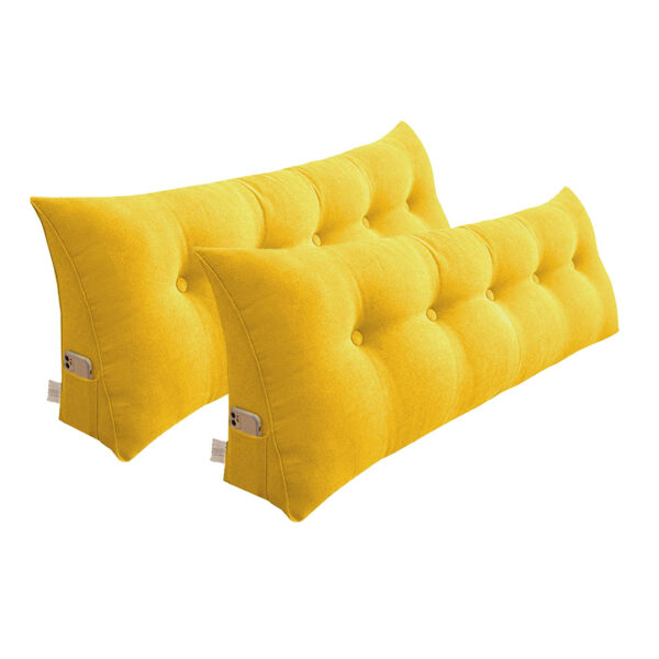 SOGA 2X 180cm Yellow Triangular Wedge Bed Pillow Headboard Backrest Bedside Tatami Cushion Home Decor, Furniture>Living Room Furniture>Occasional Chairs, , , , ,  - NZ DEPOT 1