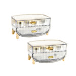 SOGA 2X 2 Tier Transparent Multifunctional Countertop Cosmetic Storage Makeup Skincare Holder Jewelry Cabinet Bathroom Desk Drawer Vanity Organiser, Home>Bathroom>Bathroom Accessories>Bathroom Storage, , , , ,  - NZ DEPOT 1
