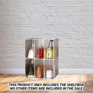 Buy SOGA 2X 2 Tier Multifunctional PP Plastic Bag Box Portable Cubby DIY Storage Shelves Stackable Handbag Purse Organiser Online - Home & Living/Bedroom/Bedroom Storage Solutions - 2 - NZ Depot Free Shipping