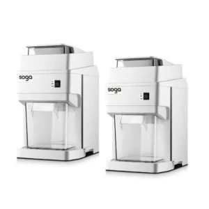 Buy SOGA 2X 300 Watts Electric Ice Shaver Crusher Slicer Snow Cone Maker Commercial Tabletop Machine 120kgs/h White Online - Electronics & Appliances/Appliances/Small Kitchen Appliances/Specialty Appliances/Ice Maker - 1 - NZ Depot Free Shipping
