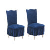 SOGA 2X Blue Chair Cover Seat Protector with Ruffle Skirt Stretch Slipcover Wedding Party Home Decor, Home & Living>Home Decor>Chair Covers, , , , ,  - NZ DEPOT 1