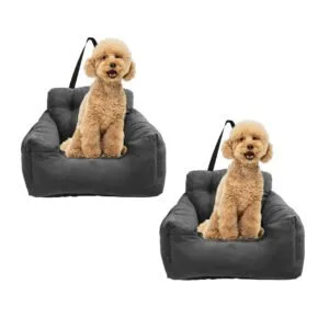 Buy SOGA 2X Grey Pet Car Seat Sofa Safety Soft Padded Portable Travel Carrier Bed Online - Pet Supplies/Dogs/Carriers & Travel Products - 1 - NZ Depot Free Shipping