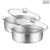 SOGA 2X Stainless Steel 28cm Casserole With Lid Induction Cookware, home & living > kitchen & dining > cookware > casserole dishes, , , , ,  - NZ DEPOT 1