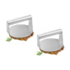 SOGA 2X Stainless Steel Burger Press Heavy-Duty Round Bacon Grill Smasher Flat Bottom Patty Maker, Electronics & Appliances>Appliances>Small Kitchen Appliances>Benchtop Cooking>Sandwich Presses & Grills, , , , ,  - NZ DEPOT 1