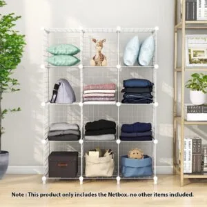 Buy SOGA 2X White Portable 12-Cube 3 Column Storage Organiser Foldable DIY Modular Grid Space Saving Shelf Online - Furniture/Storage & Shelving/Home Storage - 2 - NZ Depot Free Shipping