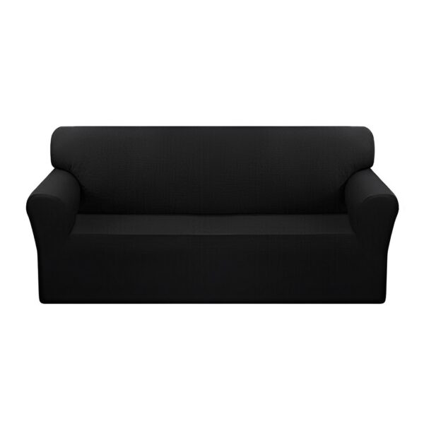 Soga 3-Seater Black Sofa Cover Couch Protector High Stretch Lounge Slipcover Home Decor, Home &Amp; Living, Home Decor, Sofa Covers, ,  - Nz Depot 1