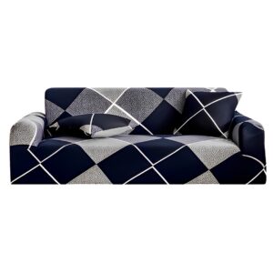 SOGA 3-Seater Checkered Sofa Cover Couch Protector High Stretch Lounge Slipcover Home Decor, Home & Living, Home Decor, Sofa Covers, , ,  - NZ DEPOT 1