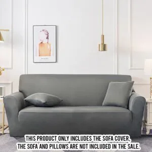 Buy SOGA 3-Seater Grey Sofa Cover Couch Protector High Stretch Lounge Slipcover Home Decor Online - Home & Living/Home Decor/Sofa Covers - 2 - NZ Depot Free Shipping