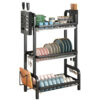 SOGA 3 Tier 62cm Steel Black Kitchen Countertop Drying Rack Dish Plate Cutlery Cutting Board Holder Dish Drainer Kitchen Organiser, Garden, Tools & Hardware>Garage Storage & Organisation>Utility Shelves, , , , ,  - NZ DEPOT 1