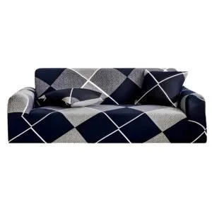 Buy SOGA 4-Seater Checkered Sofa Cover Couch Protector High Stretch Lounge Slipcover Home Decor Online - Home & Living/Home Decor/Sofa Covers - 1 - NZ Depot Free Shipping