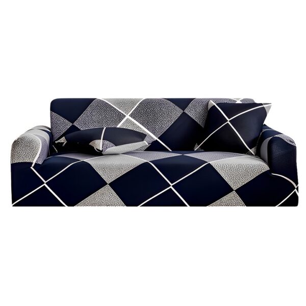 Soga 4-Seater Checkered Sofa Cover Couch Protector High Stretch Lounge Slipcover Home Decor, Home &Amp; Living, Home Decor, Sofa Covers, , ,  - Nz Depot 1