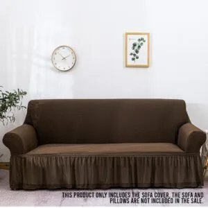 Buy SOGA 4-Seater Coffee Sofa Cover with Ruffled Skirt Couch Protector High Stretch Lounge Slipcover Home Decor Online - Home & Living/Home Decor/Sofa Covers - 2 - NZ Depot Free Shipping