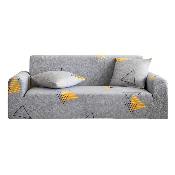 SOGA 4-Seater Geometric Print Sofa Cover Couch Protector High Stretch Lounge Slipcover Home Decor, Home & Living>Home Decor>Sofa Covers, , , , ,  - NZ DEPOT 1