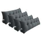 SOGA 4X 100cm Dark Grey Triangular Wedge Bed Pillow Headboard Backrest Bedside Tatami Cushion Home Decor, Furniture>Living Room Furniture>Occasional Chairs, , , , ,  - NZ DEPOT 1