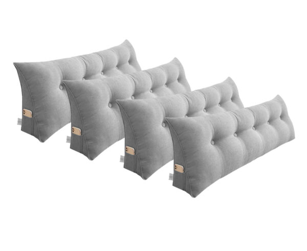 SOGA 4X 100cm Silver Triangular Wedge Bed Pillow Headboard Backrest Bedside Tatami Cushion Home Decor, Furniture, Living Room Furniture, Occasional Chairs, , ,  - NZ DEPOT 1
