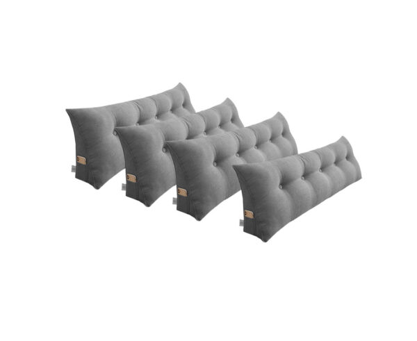SOGA 4X 120cm Silver Triangular Wedge Bed Pillow Headboard Backrest Bedside Tatami Cushion Home Decor, Furniture>Living Room Furniture>Occasional Chairs, , , , ,  - NZ DEPOT 1