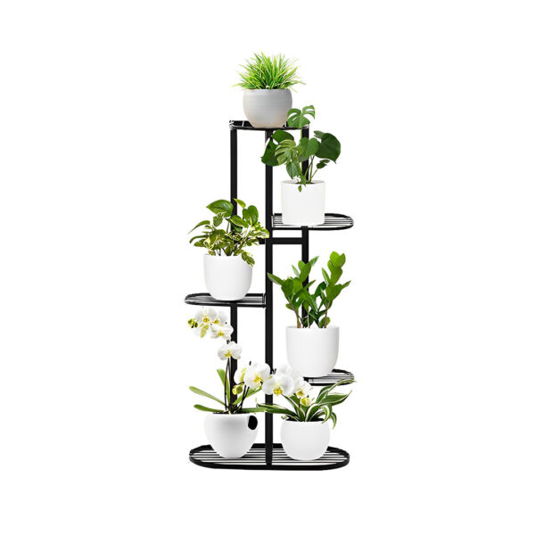 SOGA 5 Tier 6 Pots Black Metal Plant Rack Flowerpot Storage Display Stand Holder Home Garden Decor, Home & Living, Home Decor, Indoor Pots, Planters and Plant Stands, , ,  - NZ DEPOT 1