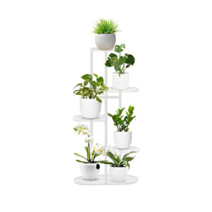 SOGA 5 Tier 6 Pots White Metal Plant Rack Flowerpot Storage Display Stand Holder Home Garden Decor, Home & Living, Home Decor, Indoor Pots, Planters and Plant Stands, , ,  - NZ DEPOT 1